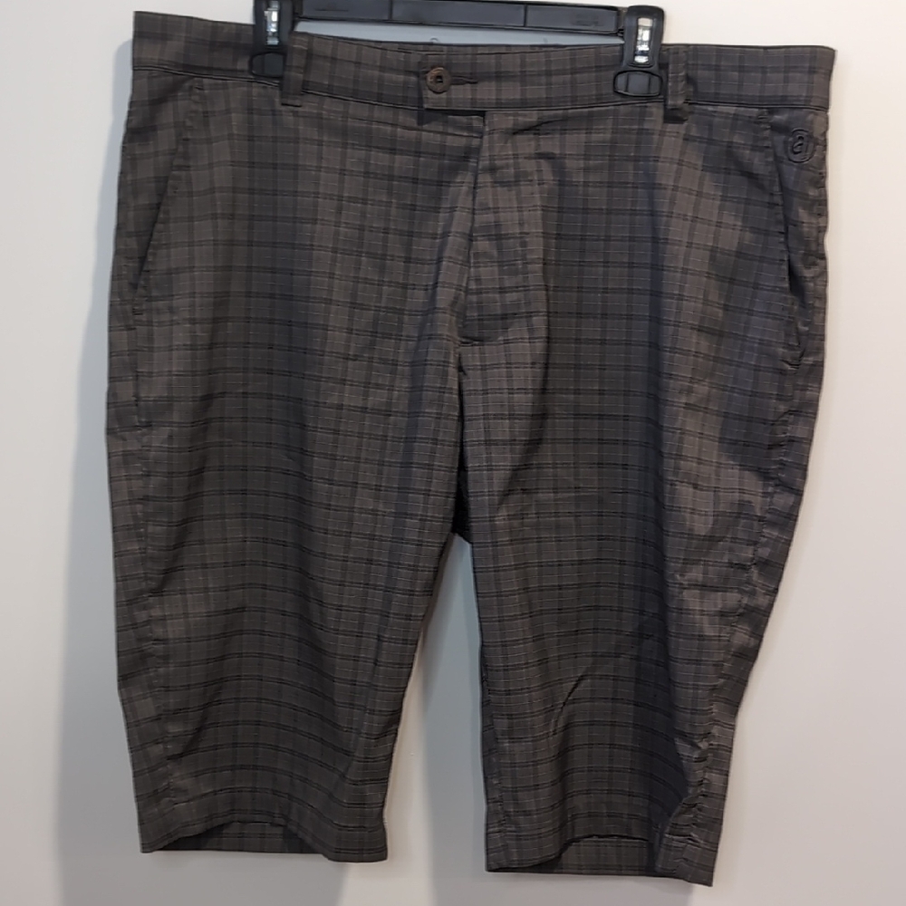 Abacus Grey Plaid Golf Shorts Size 38 Men's